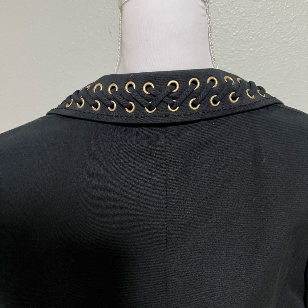St. John Elegant Black Jacket with Gold Accents - Picture 6 of 12